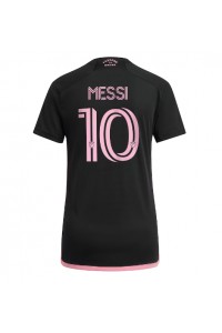 Inter Miami Lionel Messi #10 Fotballdrakt Borte Klær Dame 2023-24 Korte ermer